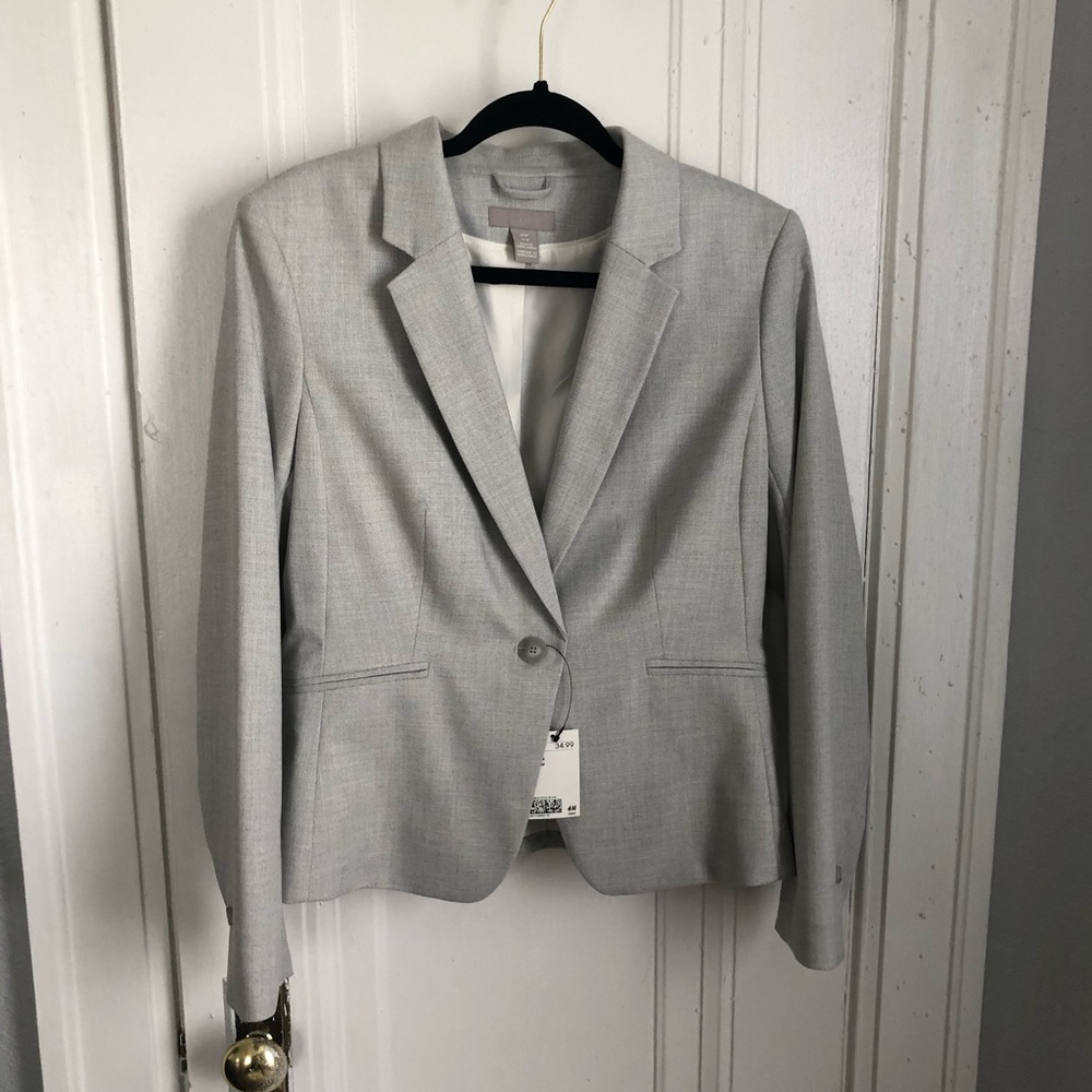 H&M fitted Blazer (Grey)